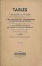 Tables - J. Claudel - copertina