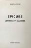 Epicure. Lettres et maximes - M. Conche - copertina