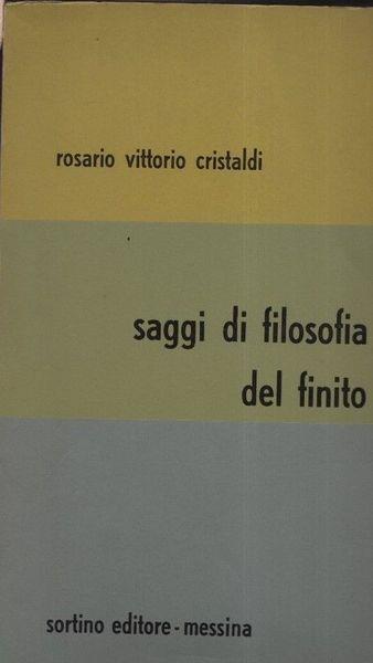 Saggi di filosofia del finito - Mariano Cristaldi - copertina