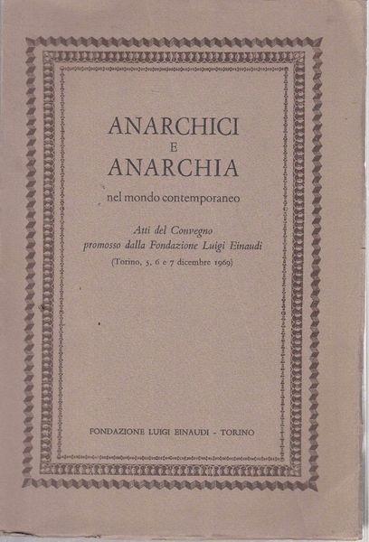 Anarchici e anarchia nel mondo contemporaneo - copertina