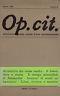 Op.cit. Sezione della critica d'arte contemporanea, n°8 - copertina