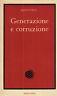 Generazione E Corruzione - Aristotele - copertina