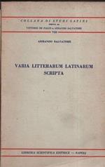 Varia Litterarum Latinarum Scripta