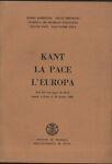 Kant. La pace. L'Europa - copertina