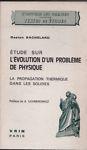 Etude sur l'évolution d'un problème de physique - Gaston Bachelard - copertina
