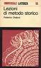 Lezioni di metodo storico - Federico Chabod - copertina