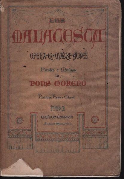 Les Malatesta. Opera en quatre actes - Vittorio Moreno - copertina