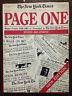 Page One, Major Events 1920 - 1981 As Presented In The New York Times