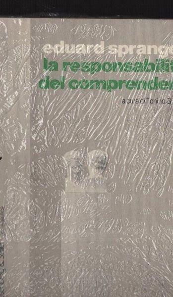 Eduard Spranger. La responsabilità del comprendere - copertina