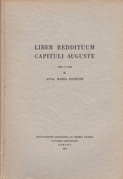 Liber Redditum Capitali Auguste - copertina