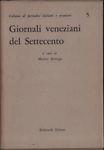 Giornali veneziani del Settecento - Marino Berengo - copertina