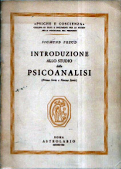 Introduzione allo studio della psicoanalisi - Sigmund Freud - copertina