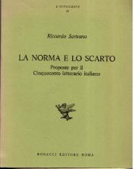 Autografato! La norma e lo scarto - Riccardo Scrivano - copertina