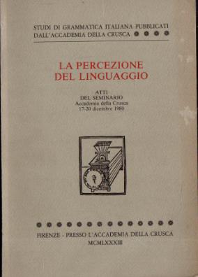 La percezione del linguaggio - copertina