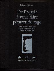 De l'espoir à vous faire pleurer de rage - Nazim Hikmet - copertina
