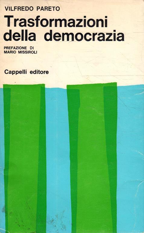 Trasformazioni della democrazia - Vilfredo Pareto - copertina