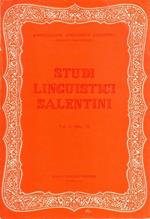 Studi linguistici salentini. Vol. 5 (fasc. 1)