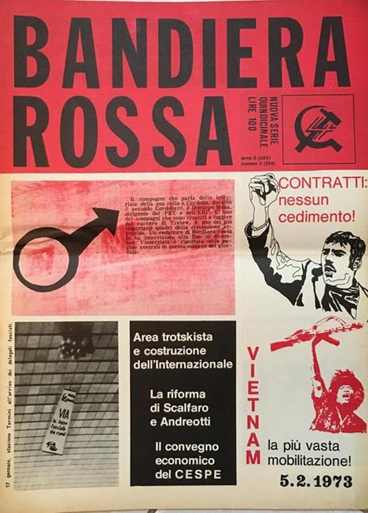 Bandiera rossa. Nuova serie quindicinale. Anno II n° 2 - copertina