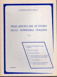 Primi appunti per lo studio della fonologia italiana (I-VI) - copertina