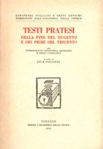 Testi pratesi della fine del Dugento e dei primi del Trecento