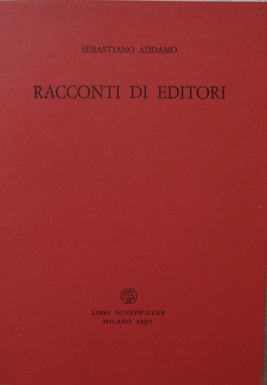 Racconti di editori - Sebastaino Addamo - copertina
