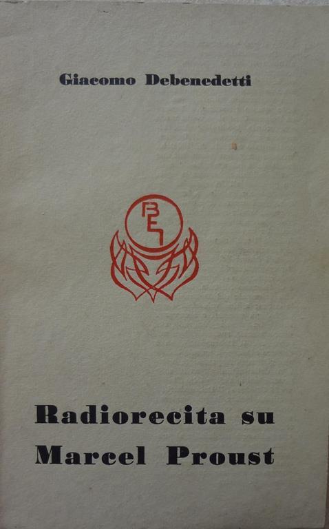 Rdiorecita su Marcel Proust - Giacomo Debenedetti - copertina