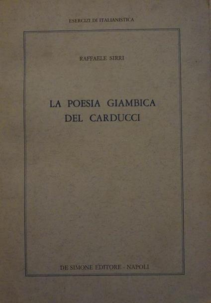 La poesia giambica del Carducci - copertina