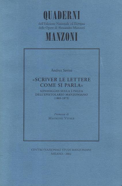 Scriver le lettere come si parla - Alessandro Savini - copertina