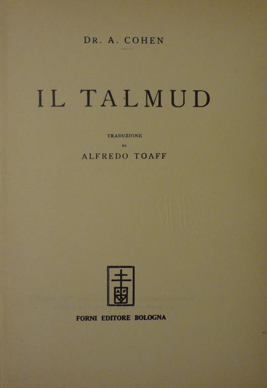Il Talmund - A. Cohen - copertina