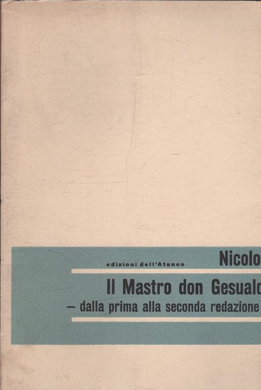 Il Mastro don Gesualdo - Francesco Nicolosi - copertina