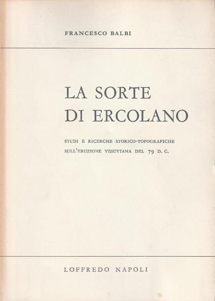 La sorte di Ercolano - copertina