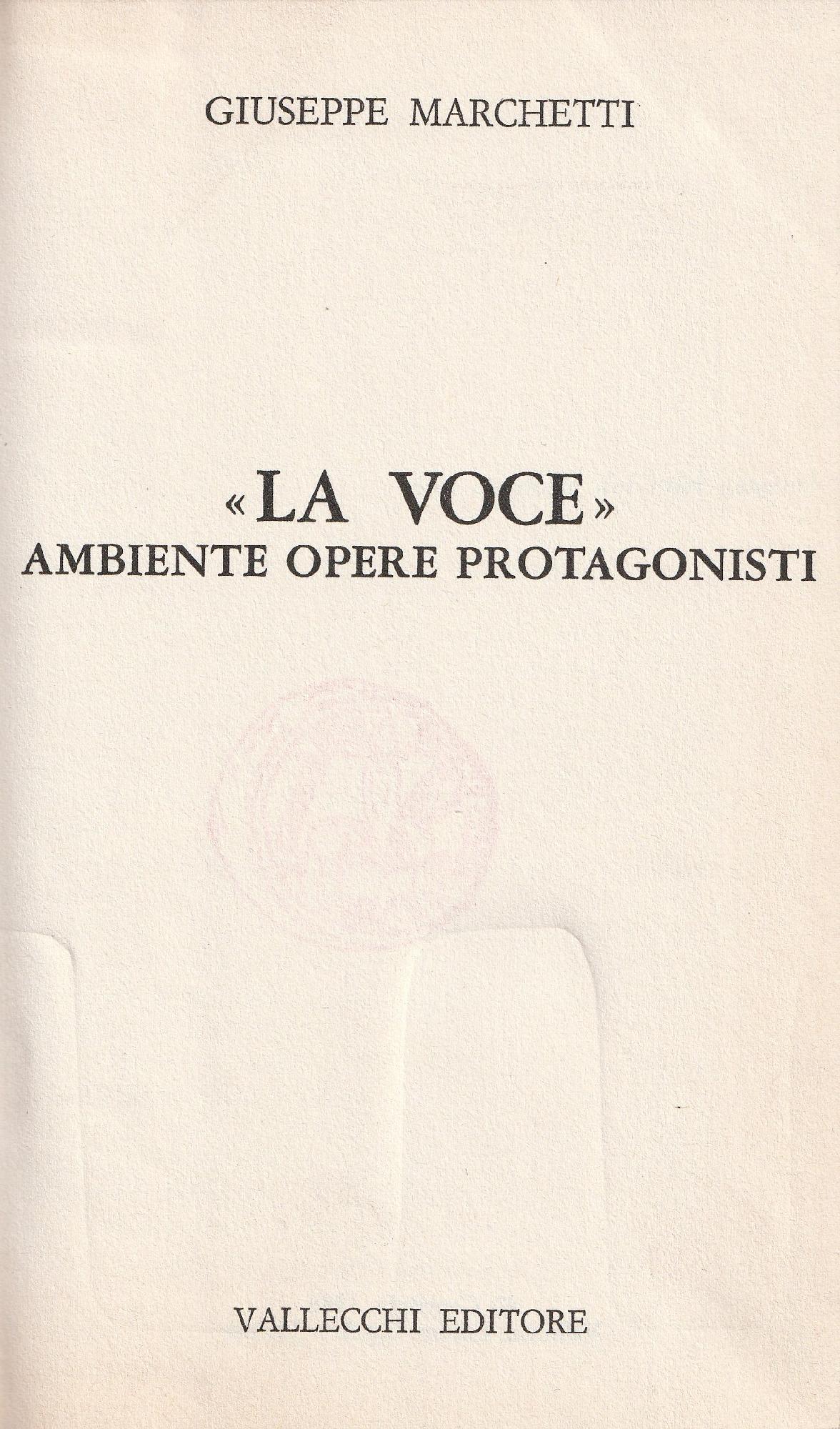 La voce ambiente opere protagonisti
