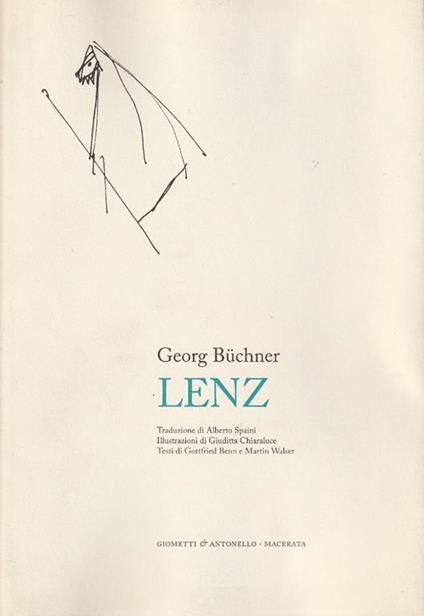 Lenz - Georg Buchner - copertina