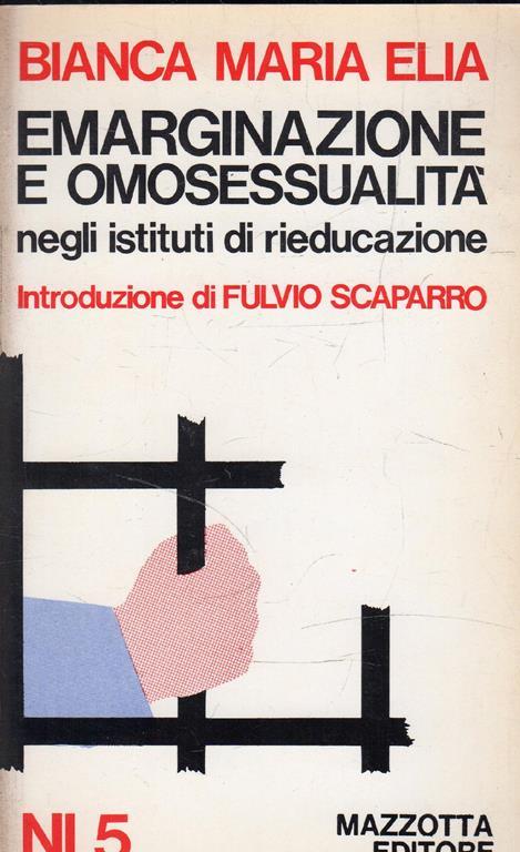 Emarginazione e omosessualità negli istituti di rieducazione - copertina