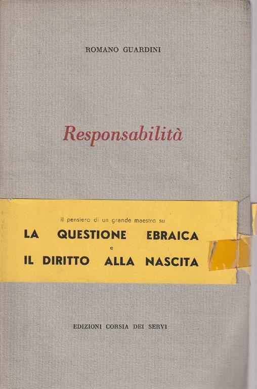 Responsabilità - Romano Guardini - copertina