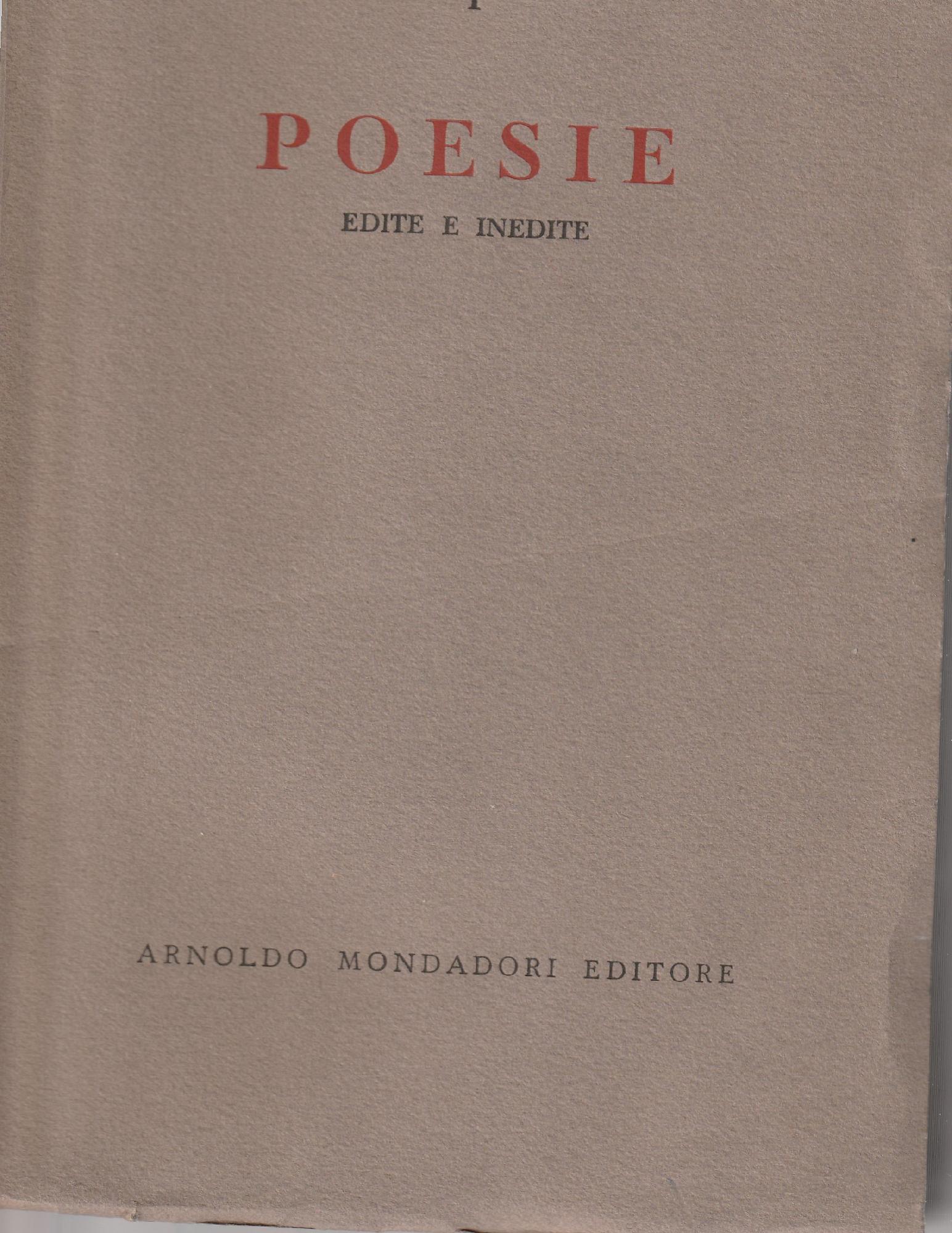 Poesie edite e inedite