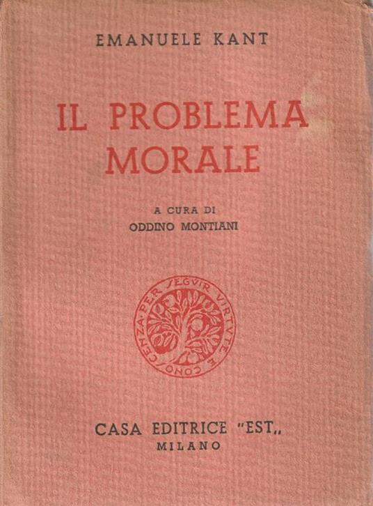 Il problema morale - E. Kant - copertina