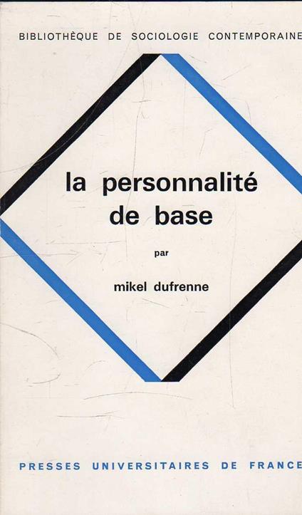 La personnalité de base - Mikel Dufrenne - copertina