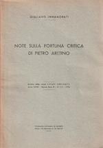 Note sulla fortuna critica di Pietro Aretino. Estratto dalla rivista 
