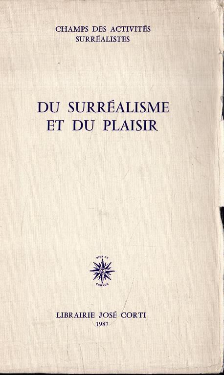 Du surréalisme et du plaisir - copertina