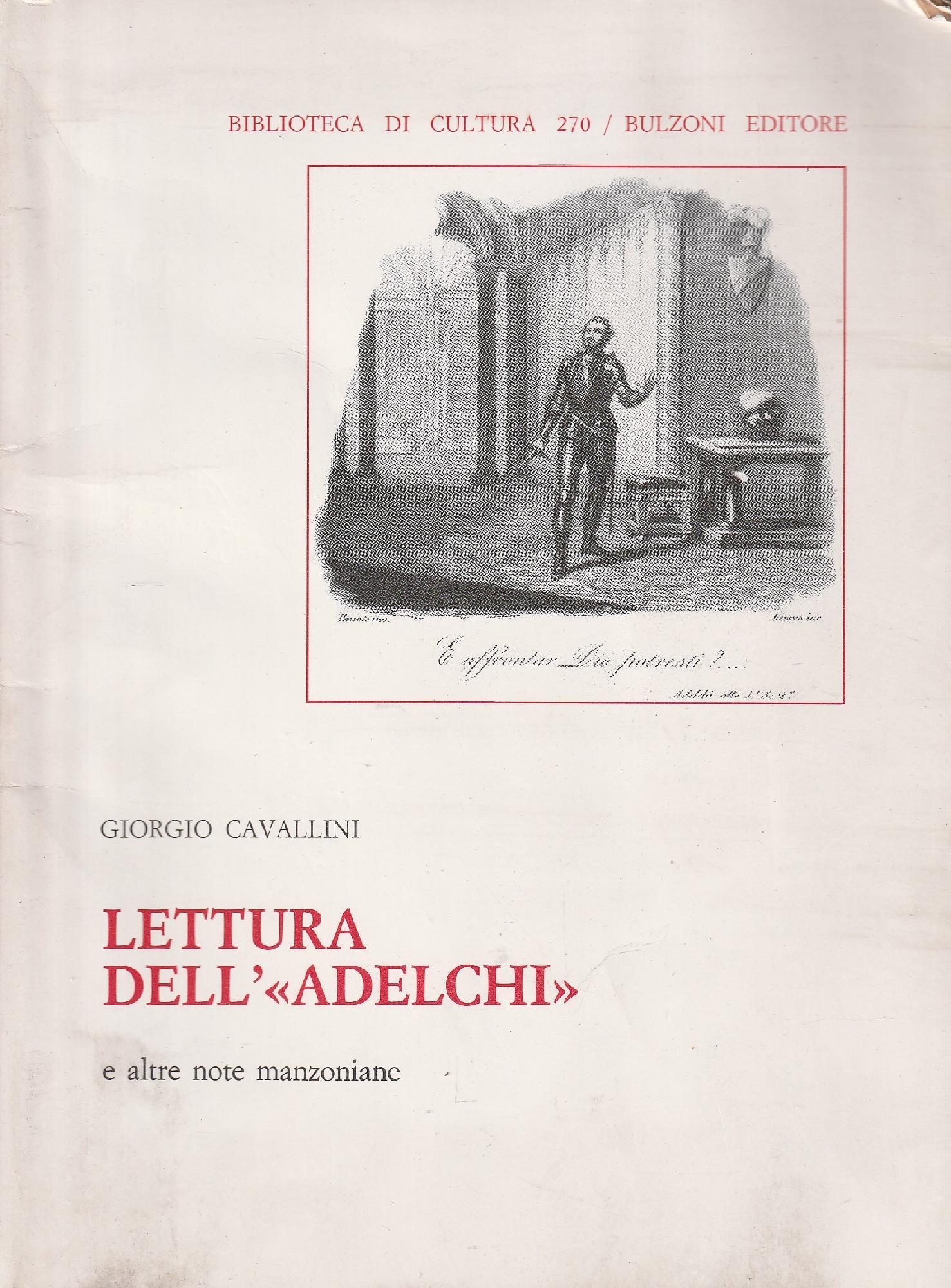 Lettura dell' "Adelchi" e altre note manzoniane