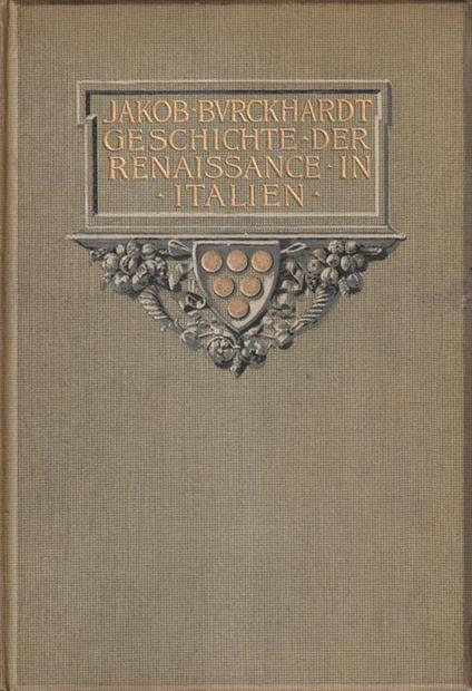 Geschichte der renaissance in italien - Jacob Burckhardt - copertina