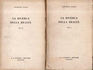 La Ricerca della Realtà (2 volumi) - Antonio Banfi - copertina