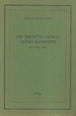 Dal perfetto critico critici imperfetti (da Il bosco sacro)