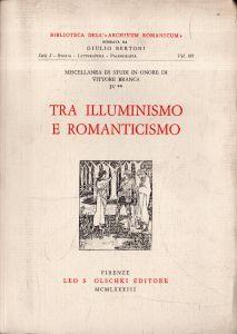 Tra illuminismo e romanticismo - copertina