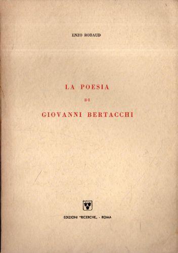 La poesia di Giovanni Bertacchi - copertina