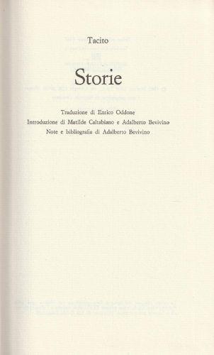 Storie - P. Cornelio Tacito - copertina
