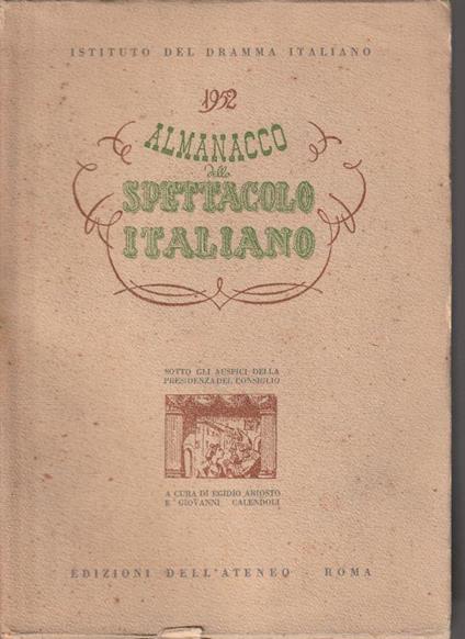 Almanacco dello spettacolo italiano - copertina
