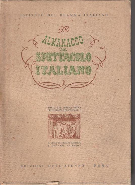Almanacco dello spettacolo italiano - copertina
