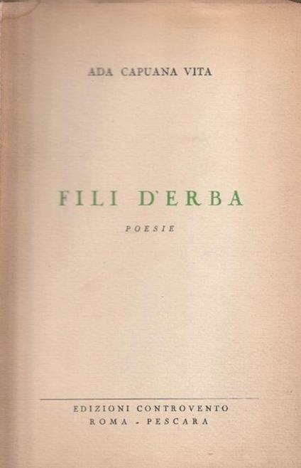 Fili d'erba: poesie - copertina